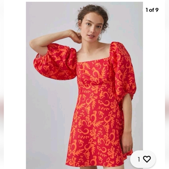 Sachin & Bibi NWTs Ruffle Puff Sleeve Dress - Picture 3 of 6